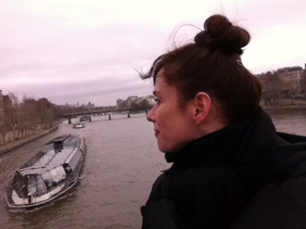 And I just like the way I'm looking at the Seine in this one. I think I'm actually trying not to let the camera catch me crying. Sigh.